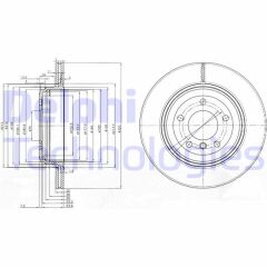DELPHI BG3872 FREN DISKI ARKA BMW E60 E61 E63 E64