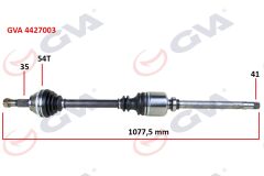 GVA 4427003 KOMPLE AKS SAĞ DUCATO-BOXER-JUMPER 2.5 D 94-02 18Q ABS Lİ 54DİŞ 1085mm