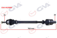 GVA 4419003 KOMPLE AKS SAĞ DACIA LOGAN 06> SANDERO 08> 1.4-1.6 763mm BENZİNLİ