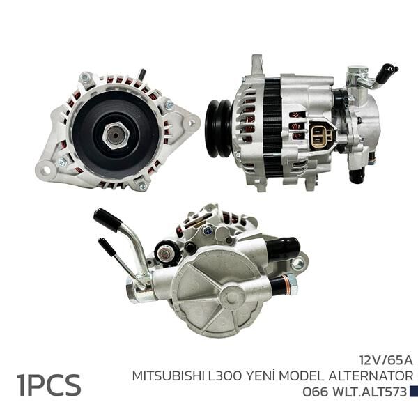 VOLTECH 066WLT.ALT573 ALTERNATÖR SARJ DİNAMOSU KOMPLE MITSUBISHI L300 2.5L 4D56 8v P15 92-03 12V 65A ÇİFT KASNAK - VA KUMLU