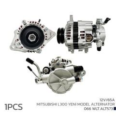 VOLTECH 066WLT.ALT573 ALTERNATÖR SARJ DİNAMOSU KOMPLE MITSUBISHI L300 2.5L 4D56 8v P15 92-03 12V 65A ÇİFT KASNAK - VA KUMLU