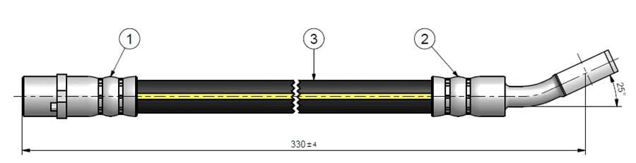 CAVO C900536A ARKA FREN HORTUMU OPEL VECTRA C-SIGNUM 02>08