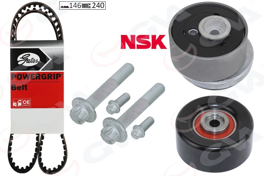 GVA 59T9007G EKSANTRİK GERGİ KİTİ 146x240 ASTRA H-J-INSIGNIA-VECTRA C-CRUZE 1.6-1.8 Z16XEP-XER-A16LET-XER-B16XER