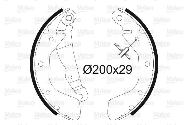 VALEO 562077 ARKA PABUÇ BALATA CORSA B 3.93-9.00 CORSA C 00-12.09 TIGRA 1.4 1.6 94-00 ASTRA F 92-9.98