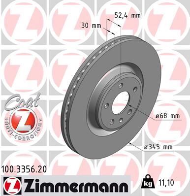 ZIMMERMANN 100.3356.20 ÖN FREN AYNASI A4-A5 1.8 TFSI-2.0 TDI-2.7 TDI-3.0 TFSI-3.2 FSI 07 > A6 2.0 TDI-2.8 FSI-3.0 TDI 10 > 986479747-DF6149S