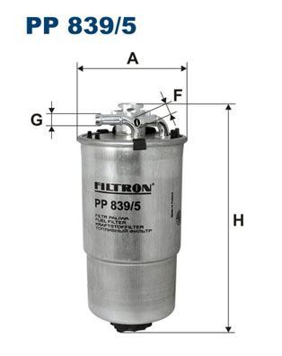 FILTRON PP839.5 YAKIT FİLTRESİ CORDOBA 02-09 -IBIZA IV 02-09 -FABIA 00-08 -POLO 01- 1.4TDI-1.9TDI-1.9SDI