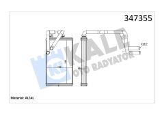 KALE 347355 KALORİFER RADYATÖRÜ MITSUBISHI ASX 1.6L 4A92 GA1W 4x2 10-> / OUTLANDER 2.0L 4B11 CW4W turbo 4x4 07-1 2 / LANCER 1.6L 4A92 CY1A 10-> 1.5L 4A91 CY2A 08> / PEUGEOT 4007-4008