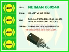 NEIMAN 06024R HARARET MÜŞÜRÜ 3 FİŞLİ RENAULT CLIO II 98>05 LAGUNA 01> MEGANE 02>08 KANGOO 01> LOGAN 06> 1.2 1.4 1.5dCi 1.6 2.0