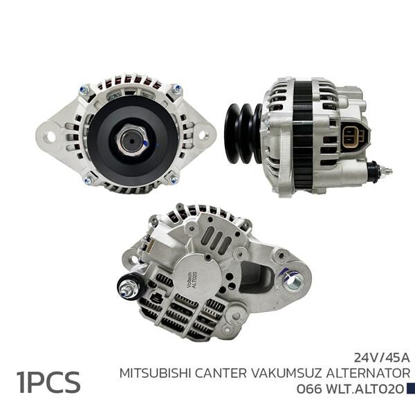 VOLTECH 066WLT.ALT020 ALTERNATÖR SARJ DİNAMOSU 24V 45A MITSUBISHI CANTER VAKUMSUZ
