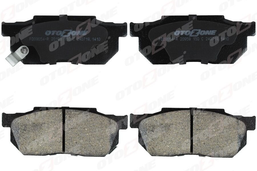 OTOZONE FDO9054-R ÖN FREN BALATA HONDA CIVIC 1.3L 1.4L D13 D14 Karbüratörlü 86-89 / CRX 1.6L B16A1 VTEC EE8 kasa 89 -92 aşınma ikaz kontağı mevcut - şimli