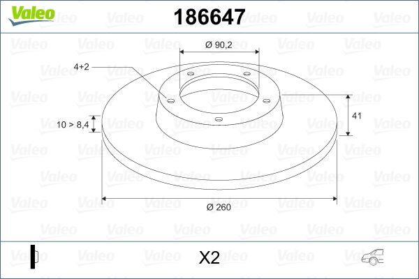 VALEO 186647 ARKA FREN DİSKİ DOLU TİP MITSUBISHI CARISMA 1.6L 4G92 DA1A 95-> 1.8L GDI 4G93 DA2A 95-> 1.9L DI-D F9Q dizel DA5A 00-05 / SPACE STAR 1.3L 1.6L DG1A 98-> 260 çap x 4 bijon - Adet disk fiyatıdır