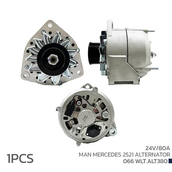 VOLTECH 066WLT.ALT380 ALTERNATÖR SARJ DİNAMOSU 24V 80A MAN MERCEDES 2521