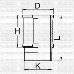YENMAK 51-05904-000 MOTOR GÖMLEĞİ R9-R12 1400 76.00 ÇAP STD