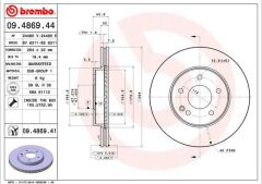 BREMBO 09486941 FREN DISKI ON MERCEDES C-CLASS W202 S202