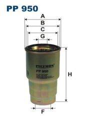 FILTRON PP950 YAKIT FİLTRESİ COROLLA 1.4D-2.0D-2.2D 04 > AVENSIS 1.9D-2.0TD-2.2D 01 > VERSO 1.4D-2.0D 09 >