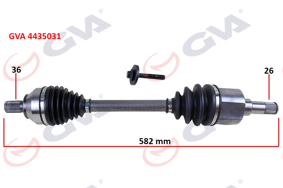 GVA 4435031 ÖN AKS KOMPLE SOL FORD FOCUS II 1.6TDCİ 04>11-CMAX 1.6TDCİ 04>11 VOLVO S40 II 04>12 S40 II 544 05>12 V50 545 05>12 1.6D-1.8-2.0D 26X36X583MM