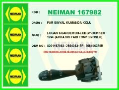 NEIMAN 167982 FAR SINYAL KUMANDA KOLU LOGAN II-SANDERO II-LODGY-DOKKER 12 > ARKA SIS FARI FONKSIYONLU
