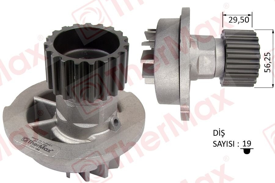 THERMAX T01.192 DEVİRDAİM SU POMPASI CHEVROLET AVEO KALOS 1.4L F14D T200 T250 T255 06-> / LACETTI 1.4L 1.6L KLAN 05-> / DAEWOO NUBIRA 1.6L A16DM 16v KLAJ 97-02