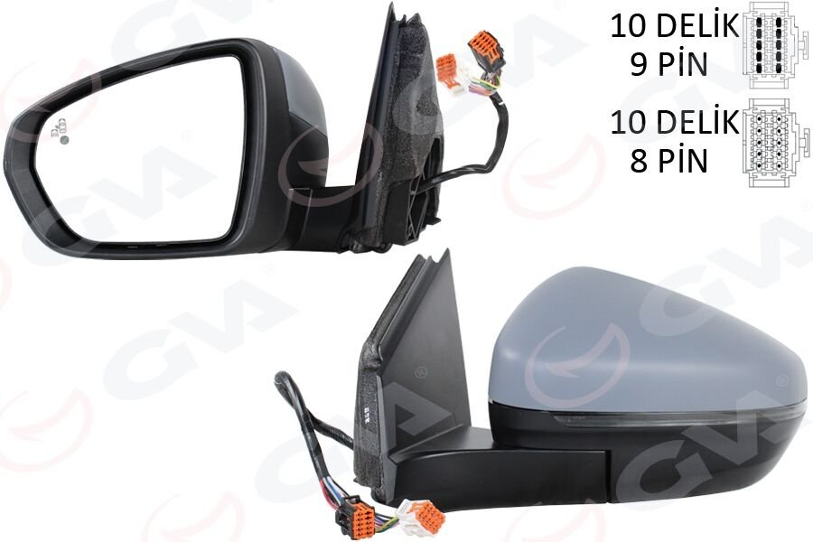 DIŞ DİKİZ AYNASI SOL ELEKTRİKLİ KATLANABİLİR ISITMALI SİNYALLİ ASTARLI KONVEKS HAFIZALI BLIS Lİ PSA 3008-4008 16-23