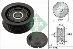 INA 532016010 KAYIS GERGI RULMANI MERCEDES W202 W203 CL203 C209 C219 W210 W211 W163 W463 W220 W221 KANALLI