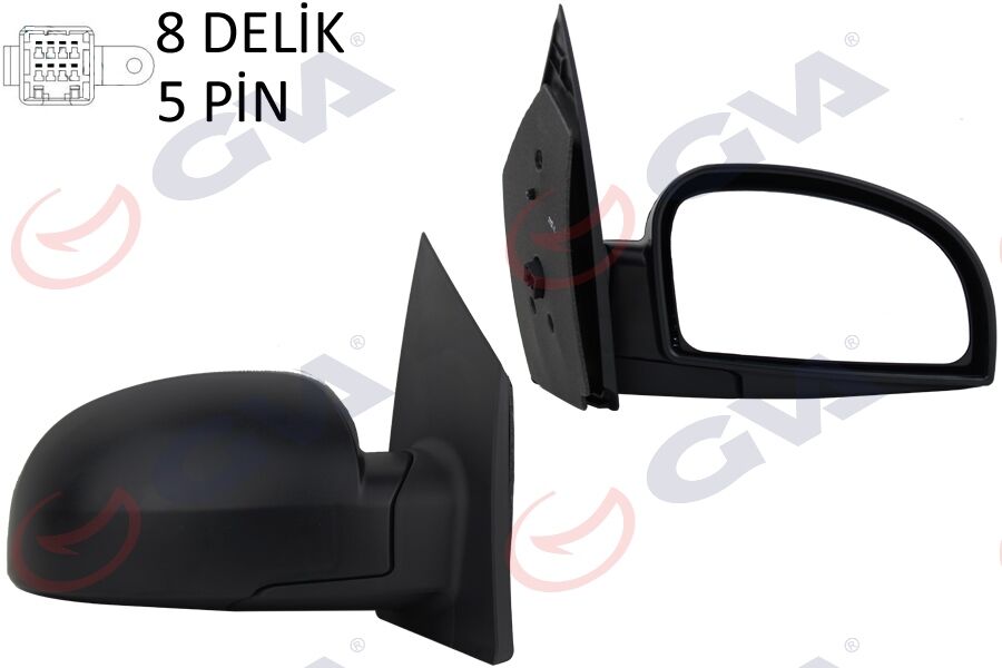 GVA 1091215 DIŞ DİKİZ AYNASI SAĞ GETZ 02> ELEKTRİKLİ ISITMALI KONVEKS 5 FİŞ VM-452EHR