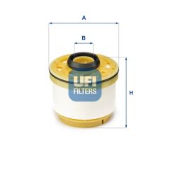 UFI 2604500 YAKIT FİLTRESİ TOYOTA HILUX VIGO 2.5L 2KDFTV KUN15 KUN25 05-15 3.0L 1KD-FTV KUN26 05-14 / ISUZU D-MA X 2.5L Euro5 12->