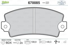 VALEO 670085 ÖN BALATA FİŞLİ R12 C15 VISA 82-91