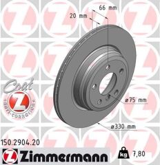 ZIMMERMANN 150.2904.20 FREN DISKI ARKA BMW F30 F31 F34 F35 F32 F33 F36