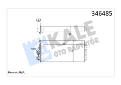KALE 346485 KALORİFER RADYATÖRÜ PEUGEOT P3008 09>16 P5008 09>17 DS5 11>15