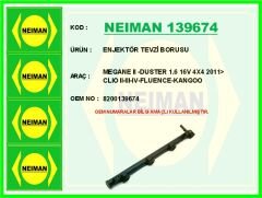 NEIMAN 139674 ENJEKTÖR TEVZİ BORUSU MEGANE II -DUSTER 1.6 16V 4X4 2011> CLIO II-III-IV-FLUENCE-KANGOO