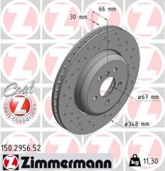 ZIMMERMANN 150.2956.52 FREN DISKI ON BMW G20 G21 G22 G23 G26 G28 G30 G31 G32 G11 G12 G01 G02 G05 G18 DELIKLI