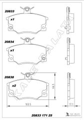 KALE 20833 171 25 ANS KD13 ÖN FREN BALATASI FIAT TEMPRA-TİPO-UNO-PUNTO ALFA ROMEO 33-145-146-155