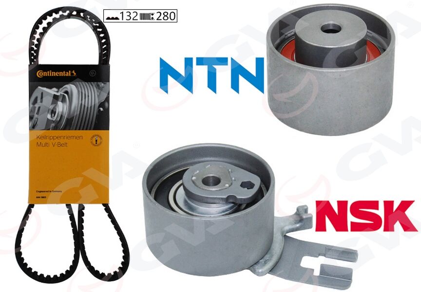 GVA 59T9990C EKSANTRİK GERGİ KİTİ 132x280 VOLVO C30 C70 S60 S80 V70 > XC60 XC70 XC90 2.4TDI 20V K015580XS