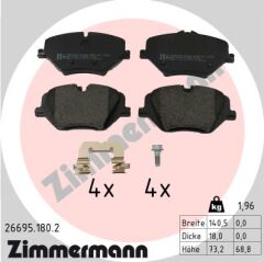 ZIMMERMANN 26695.180.2 FREN BALATASI ON BMW F70 F74 U06 U12 U11 U10 . MINI J05 F67 J01 U25 F65 F66