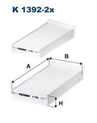 FILTRON FILT K 1392-2x 2F45-46-X1 F48-X1 F49-MINI F54-F55-F56-F57-F60 POLEN FILTRESI KORBONSUZ