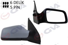 GVA 1090115 DIŞ DİKİZ AYNASI SAĞ ASTRA G 98> ELEKTRİKLİ ISITMALI ASTARLI KONVEKS 5 FİŞ VM-168EHPR