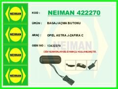NEIMAN 422270 BAGAJ AÇMA BUTONU DÜĞME-SWİCİ OPEL ASTRA J 10>15-ZAFIRA C 10>18