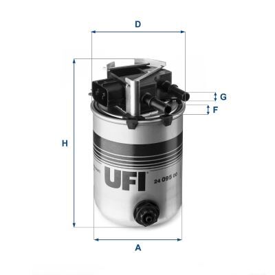 UFI 2409500 YAKIT FİLTRESİ SİYAH SENSÖRLÜ SOKET NISSAN QASHQAI 1.5L K9K J11 6 vites 14-> 1.6L R9M Dci J11 14-> / X-TRAIL 1.6L R9M Dci T32 14-> / RENAULT KADJAR 15->