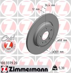 ZIMMERMANN 100.3379.20 ARKA FREN AYNASI A4-A5 1.8-2.0 07 > A6 1.8-2.0 11 > A7 2.0-2.8 11 > Q5 2.0 09