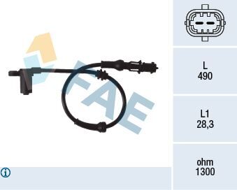 FAE 78077 ABS TEKERLEK HIZ SENSÖRÜ CORSA C-MERIVA-TIGRA 1.4-1.8-2.0 16V