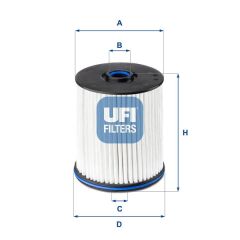 UFI 26E2X02 YAKIT FİLTRESİ OPEL INSIGNIA B 17> 1.5-1.6-2.0 CDTI
