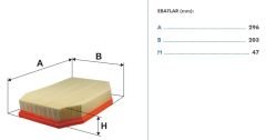 FILTRON FILT AP 032/6 F10-11-F01-02 HAVA FILTRESI LX 1741