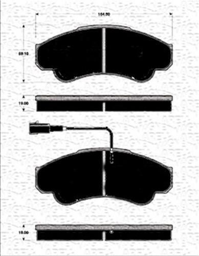 MARELLI 323700005500 ÖN FREN BALATASI FİŞLİ BOXER 02/06 JUMPER 02/06 DUCATO 02/06 B.Y TİP 1800 KG