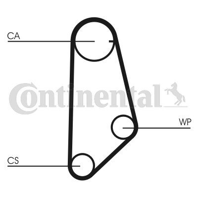 CONTI CT635 TRİGER KAYIŞI 113x190 VW SANTANA-PASSAT 1.9 10V 81-83 -2.0 10V 83-88 -AUDI-LANCIA CT635