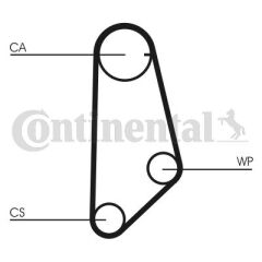 CONTI CT635 TRİGER KAYIŞI 113x190 VW SANTANA-PASSAT 1.9 10V 81-83 -2.0 10V 83-88 -AUDI-LANCIA CT635