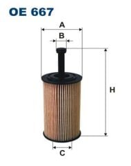 FILTRON OE667 YAĞ FİLTRESİ PARTNER-BERLINGO 96 > P106 97 > P206 98 > P306 93-01 P307- C3 02 > 1.4-1.6 16V