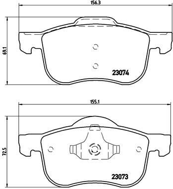 BREMBO P86016 ÖN BALATA VOLVO S60 00-10 S80 98-06 V70 97-07 XC70 00-07 S70 97-00