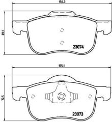BREMBO P86016 ÖN BALATA VOLVO S60 00-10 S80 98-06 V70 97-07 XC70 00-07 S70 97-00