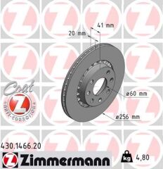 ZIMMERMANN 430.1466.20 ÖN FREN AYNASI ASTRA F-VECTRA A-CORSA B-ASCONA C-AVEO-KALOS 03>13 256x20x4DLxHAVALI 569010-93182285