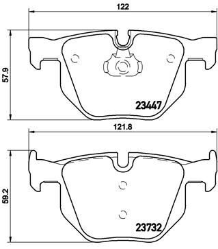 BREMBO P06056 FREN BALATASI ARKA BMW E70 F15 E71 F16